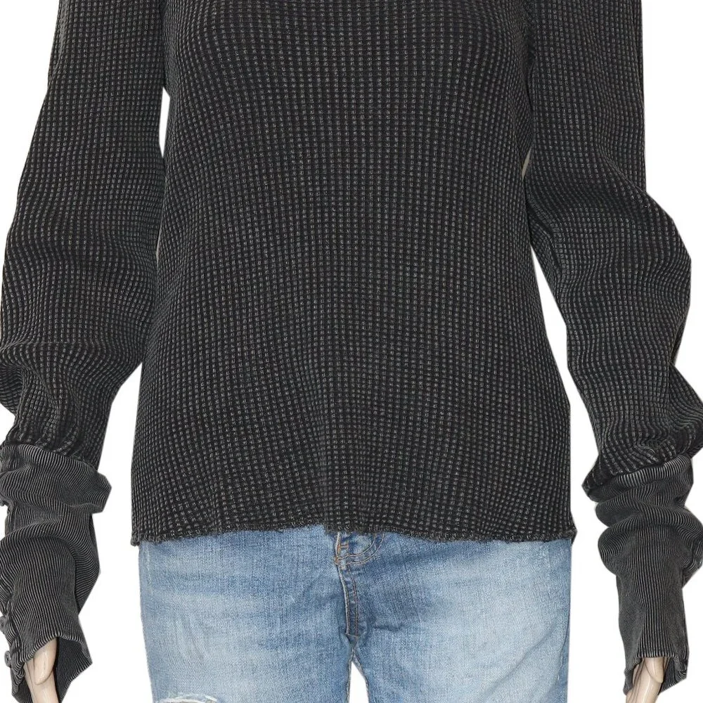 Free People FP One Wesley Thermal Top Long Sleeve Blouse XS